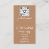 Lash BrowパーマネントメイクアップロゴQRCode金ゴールドSkinny 名刺 (裏面)