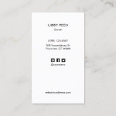 Lash & Browメイクアップアーティストモダン美しいサロン 名刺 (裏面)