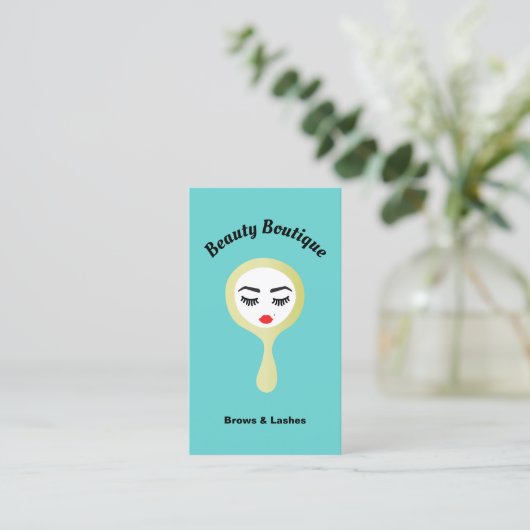 Lash & Browメイクアップアーティストモダン美しいサロン 名刺 (スタンド正面)