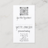 Lash Brow永久化粧QRCode金ゴールドキス緑 名刺 (裏面)