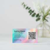 Lash BrowsロゴQRコード 名刺 (スタンド正面)