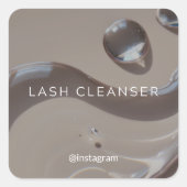 Lash Cleanser Sticker Warm Aesthetic スクエアシール (正面)