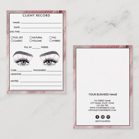 Lash Clientレコードの追加ロゴ 名刺 (正面/裏面)