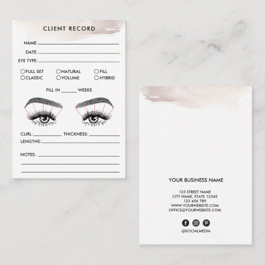 Lash Clientレコードの追加ロゴ 名刺 (正面/裏面)