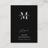 Lash Clientレコード型枠ミニマリストロゴサロン 名刺 (裏面)