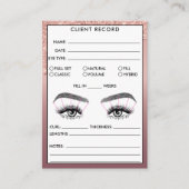 Lash Clientレコード追加ロゴ名刺 名刺 (正面)