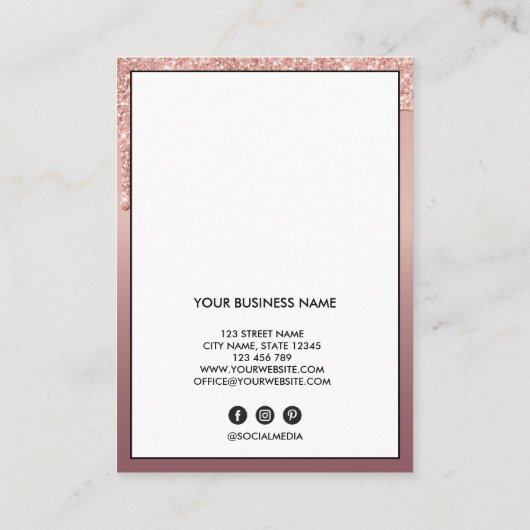 Lash Clientレコード追加ロゴ名刺 名刺 (裏面)