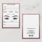 Lash Clientレコード追加ロゴ名刺 名刺 (正面/裏面)