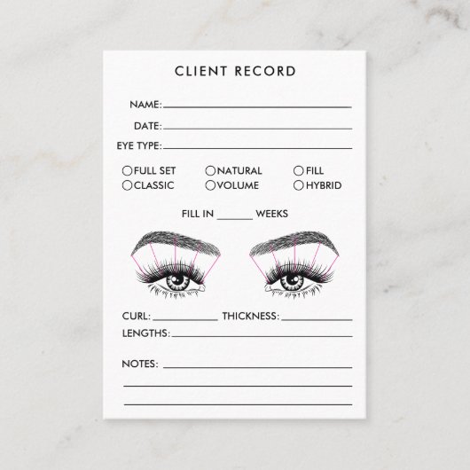 Lash Clientレコード追加ロゴ名刺 名刺 (正面)