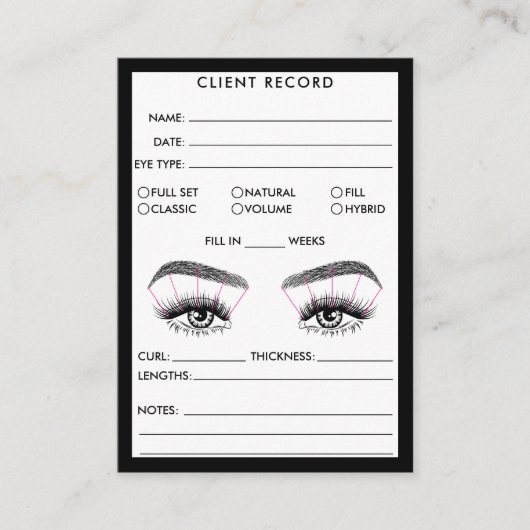 Lash Clientレコード追加ロゴ名刺 名刺 (正面)