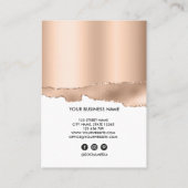 Lash Client Recordロゴの追加バラ金ゴールドの削除 名刺 (裏面)