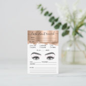 Lash Client Recordロゴの追加バラ金ゴールドの削除 名刺 (スタンド正面)