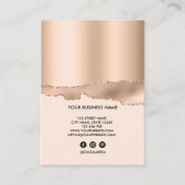 Lash Client Recordロゴの追加バラ金ゴールド引裂きビジネス 名刺 (裏面)