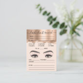 Lash Client Recordロゴの追加バラ金ゴールド引裂きビジネス 名刺 (スタンド正面)