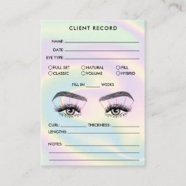 Lash Client Recordロゴホログラフの追加 名刺