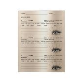 Lash Client Record、Lash Extensions Clientメモ帳 ノートパッド (回転)