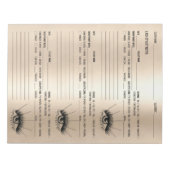 Lash Client Record、Lash Extensions Clientメモ帳 ノートパッド (正面)