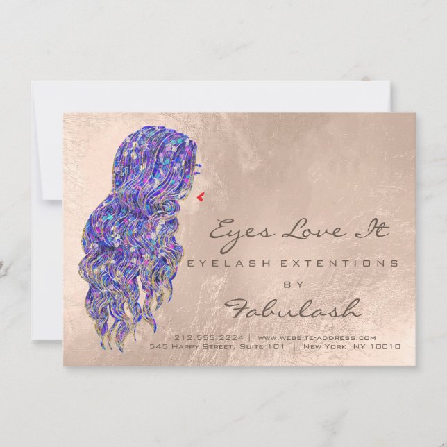 Lash Extensionアフターケア指示アイボリーViolet (正面)