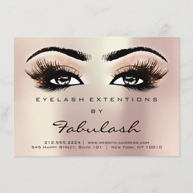 Lash Extensionアフターケア指示バラ金ゴールド (正面)