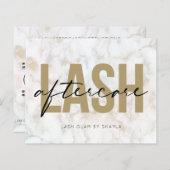 Lash Extensionアフターケア指示大理石カード (正面/裏面)