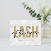 Lash Extensionアフターケア指示大理石カード (スタンド正面)