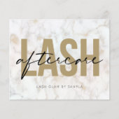 Lash Extensionアフターケア指示大理石カード (正面)