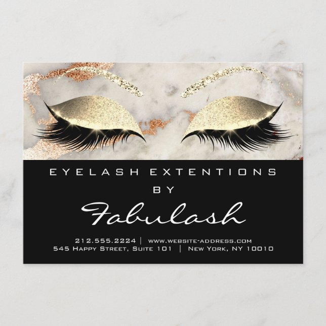 Lash Extensionアフターケア指示銅グレー (正面)