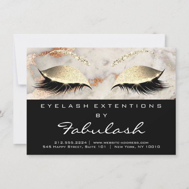 Lash Extensionアフターケア指示銅グレー (正面)