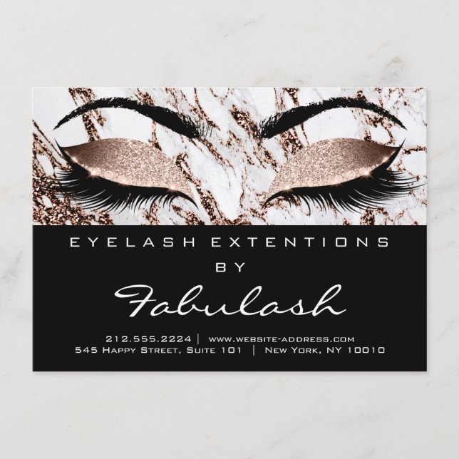 Lash Extensionアフターケア指示銅Marbl (正面)