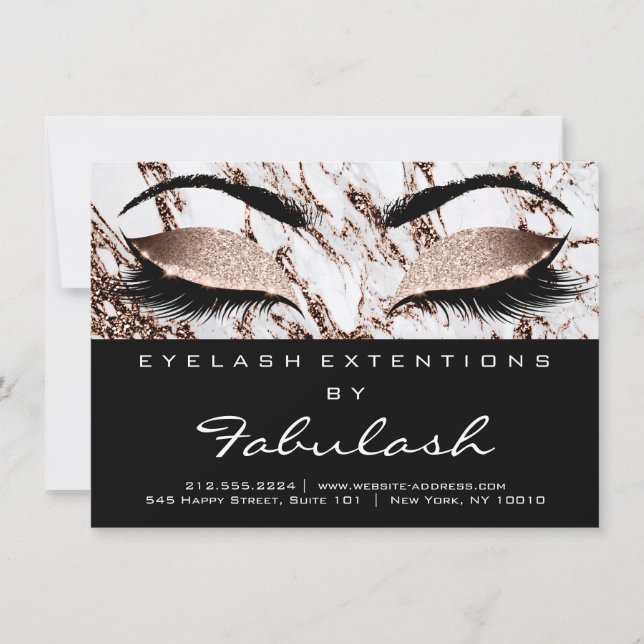 Lash Extensionアフターケア指示銅Marbl (正面)