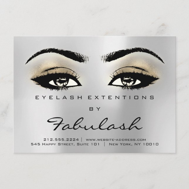 Lash Extensionアフターケア説明書Silver Gray (正面)