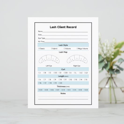 Lash Extensionクライアントレコード (スタンド正面)
