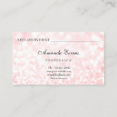 Lash Extensionメイクアップアーティストフローラグリッターブルー 予約カード (裏面)