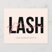 Lash Extension Aftercare Instructionsフライヤーカード (正面)