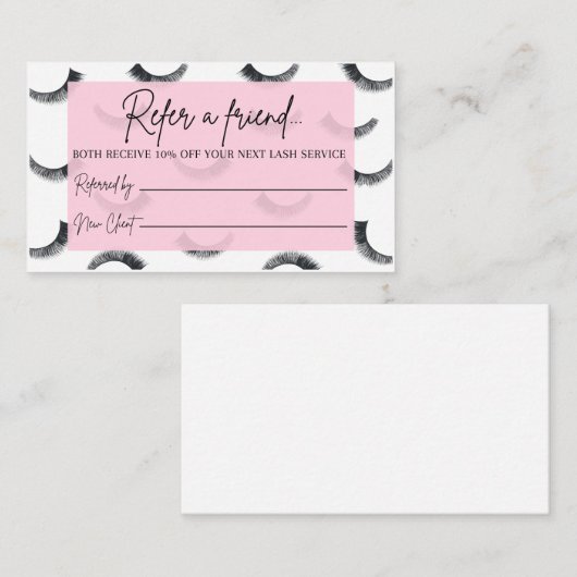 Lash Extension Artists紹介ロイヤリティカード 名刺 (正面/裏面)