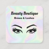 Lash ExtensionsおよびBrow Tinting Threading スクエア名刺 (正面)
