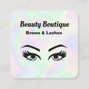 Lash ExtensionsおよびBrow Tinting Threading スクエア名刺