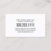 Lash Extensionsまつ毛の女性プロフィール写真 名刺 (裏面)