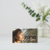 Lash Extensionsまつ毛の女性プロフィール写真 名刺 (スタンド正面)