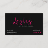 Lash Extensionsアフターケアの指示モダンBusi 名刺 (正面)