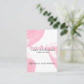 Lash extensionsアフターケアの説明タイポグラフィ 予約カード (スタンド正面)