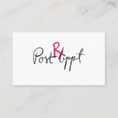 Lash Extensionsアフターケアカード- Rx 名刺 (正面)