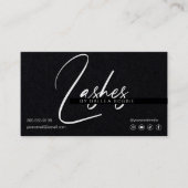 Lash Extensionsアフターケアプレミアムブラック紙 名刺 (正面)