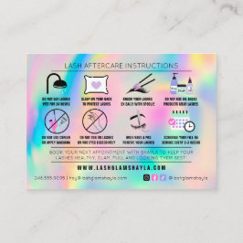 Lash Extensionsアフターケア説明書Rainbow 名刺