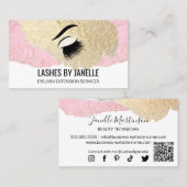 Lash Extensionsエレガント美しい 名刺 (正面/裏面)