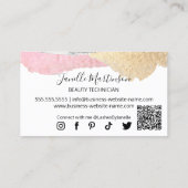 Lash Extensionsエレガント美しい 名刺 (裏面)