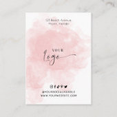 Lash Extensionsクライアント型枠赤面水カラーサロン 名刺 (裏面)