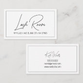 Lash Extensionsクリーンビモダンジネスカード 名刺 (正面/裏面)