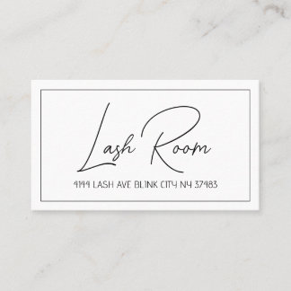 Lash Extensionsクリーンビモダンジネスカード 名刺