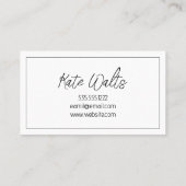 Lash Extensionsクリーンビモダンジネスカード 名刺 (裏面)